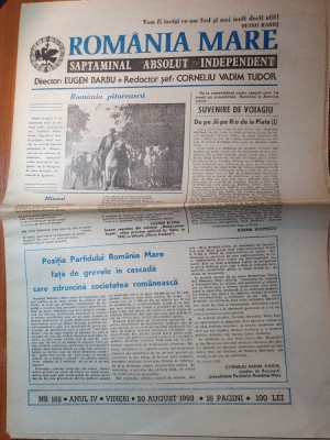 ziarul romania mare 20 august 1993 foto
