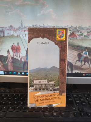 Departamento de Maramureș, Mapa turistica, hartă, Rumania, Publiturism 1986, 109 foto