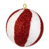 Glob Crăciun, Model Dungi Candy, Culoare Roșu și Alb, Diametru 20cm, Material Spumă, Oem