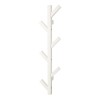 Cuier lemn masiv, 6 carlige, 19 x 79 cm, Alb, General