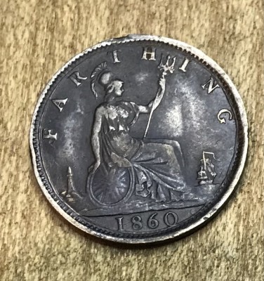 MNDSTR5 Anglia farthing 1860 foto