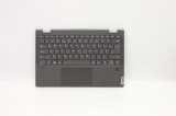 Carcasa superioara cu tastatura palmrest Laptop 2-in-1, Lenovo, Yoga C640-13IML LTE Type 81XL, 5CB0W43757, 45LF3TALV10, FALF3002010, iluminata, layout