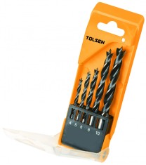 Set de 5 burghie pentru lemn 4-10 mm, Industrial, Tolsen foto