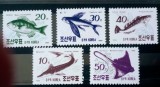 Coreea 1990 pești fauna marina serie 5v nestampilata, Korea 1990