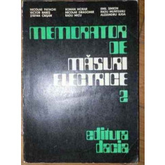 Memorator De Masuri Electrice Vol.2 - N. Patachi Si Colab. ,521773