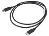 Cablu USB 2.0 USB C, 1m, aurit, negru, PVC