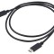 Cablu USB 2.0 USB C, 1m, aurit, negru, PVC