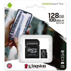 Card de memorie MicroSD si SD Kingston Canvas Select Plus, 128GB, 100MB/s, Blister Retail
