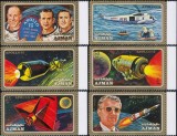 Ajman 1971 - Apollo 15, cosmonautica, serie dantelata neuzata