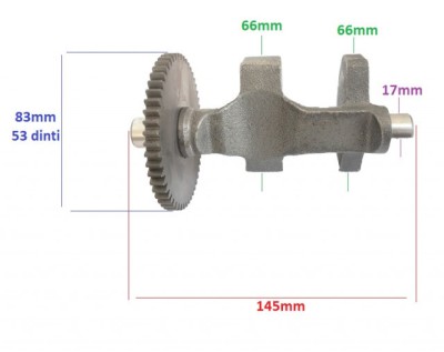 Contragreutate cu pinion motor motosapa diesel 186F foto