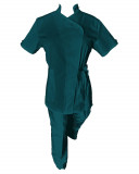 Costum Medical Pe Stil, Turcoaz Inchis cu Elastan, Model Andreea - 4XL, 4XL