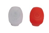 Set lumini bicicleta din silicon Syncromate Trip &ndash; 2 LED albe fata + 2 LED rosii spate, Super Bright, 2 moduri