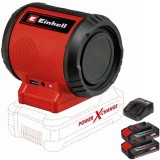 Einhell TC-SR 18 Li BT PXC + Twinpack CB + 4514095 - Boxa wireles + Set 2 acumulatori si incarcator Li-Ion 18 V 2.5 Ah