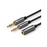Adaptor Audio 3.5mm - 2 x 3.5mm UGREEN AV140 0.20m Negru
