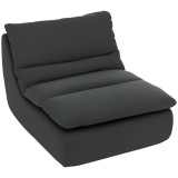 HOMCOM Fotoliu de podea din spumă, chaise-longue, fotoliu de lounge pentru living, dormitor, gri | Aosom Romania