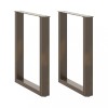 VidaXL Picioare de masă &icirc;n formă de U, 2 buc., oțel natural, 60 x (72-73) cm 4013183