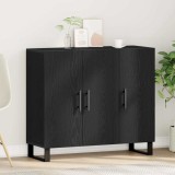 VidaXL Dulap cu 3 uși, stejar negru, 90x34x80 cm, lemn prelucrat