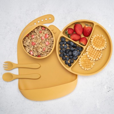 Set Diversificare, AppeKids, 100% Silicon, Classic - Honey foto