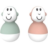 Matchstick Monkey Endless Bathtime Fun Wobblers jucărie pentru apă Mint Green &amp; Dusty Pink 2 buc