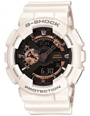 Ceas Sport Casio G-SHOCK GA-110 WHITE&amp;amp;GOLD-NOU ! SUPERB-CALITATEA 1- ALB foto