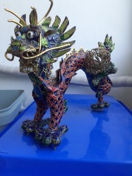 Cloisonne..dragon...vechi