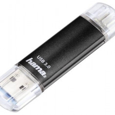 Stick USB Hama Laeta Twin FlashPen, 64GB (Negru)