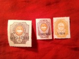3 Timbre Rusia - Levant 1909 10pi/1r , 7pi/70kop .5para/1kop (ultima fara guma), Nestampilat