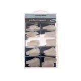 Cumpara ieftin Tipsuri unghii, albe - Perfect Square 100buc, Nr.1 - 10, AMAZING SHINE