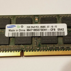 Memorie laptop 2gb DDR3 RAM, M471B5673FH0-CF8, 2GB 2Rx8 PC3 - 8500S - 07- 10 -F2