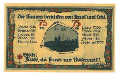 73 - Jeton GERMANIA - 75 Pfenning ( 9,3 / 5,9 cm ) - UNC - 1921 foto