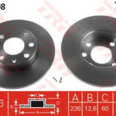 Disc frana OPEL CORSA B (73, 78, 79) (1993 - 2002) TRW DF1608