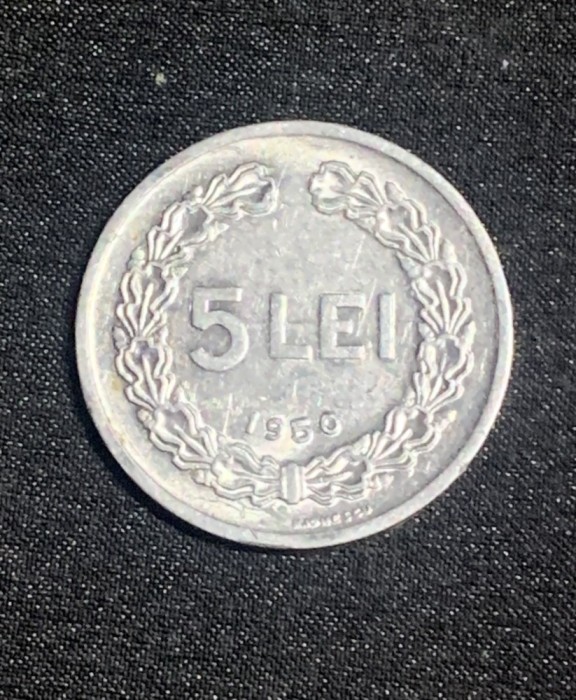 Moneda 5 lei 1950 RPR