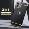 Husa compatibila cu Apple iPhone 12 PRO, Elegance Luxury 3in1 Black, MyStyle&reg;