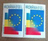 TIMBRE ROMANIA MNH LP1501/2000 UNIUNEA EUROPEANA -ROMANIA 2000 SERIE IN PERECHE