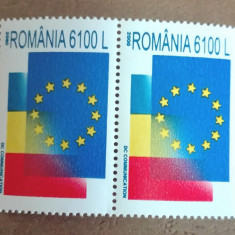 TIMBRE ROMANIA MNH LP1501/2000 UNIUNEA EUROPEANA -ROMANIA 2000 SERIE IN PERECHE