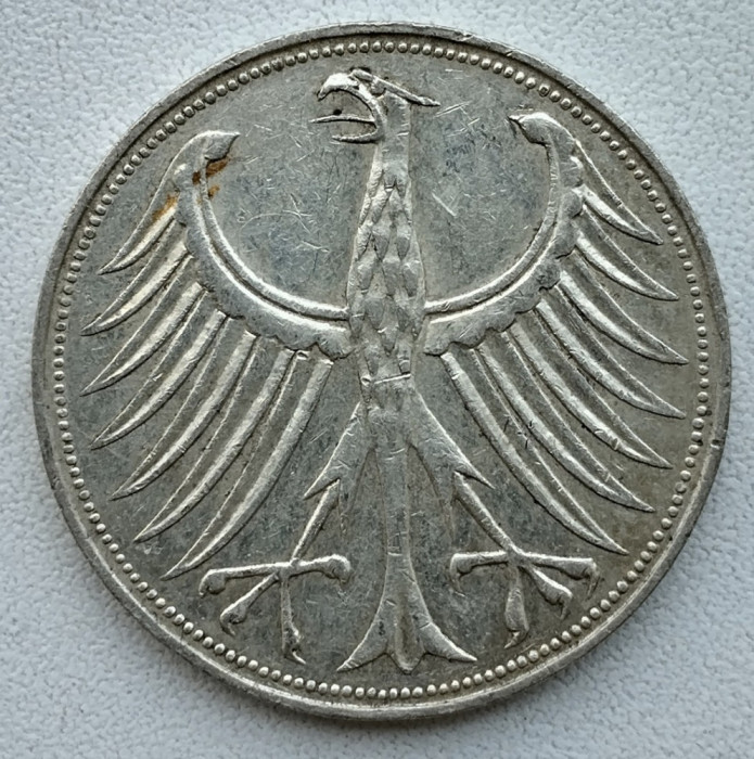 Moneda Germania - 5 Deutsche Mark 1965 - D