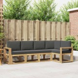 vidaXL Set de canapele de exterior cu pernă 5 pcs Alb și antracit 3387636