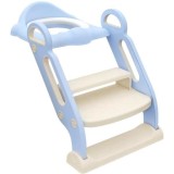 Reductor Pliabil cu Manere, Scara cu Trepte Anti-Derapante, Inaltator pentru WC, Perna Moale Detasabila si Impermeabila, PP Eco