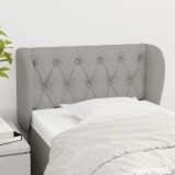 Gossi tablie de pat cu aripioare gri deschis 83x23x78/88 cm textil