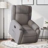VidaXL Fotoliu rabatabil cu ridicare pe verticală, gri taupe, textil 3205210