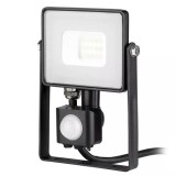 Reflector cu LED, 10 W, 800 lm, 4000 K, aluminiu, Negru