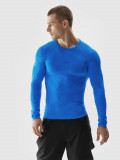 Lenjerie termoactivă fără cusături (bluză) pentru bărbați - albastră, 4F Sportswear