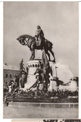 CPIB 15861 CARTE POSTALA - CLUJ. STATUIA LUI MATEI CORVIN, RPR foto
