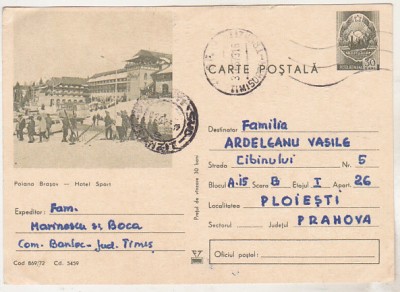 bnk cp Poiana Brasov - Hotel Sport - circulata 1973 - marca fixa foto