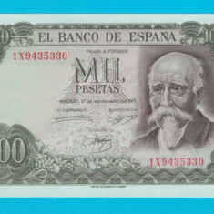 Spania 1.000 Pesetas 1971 'Echegaray' aUNC serie: 1X9435330, Comemorativa