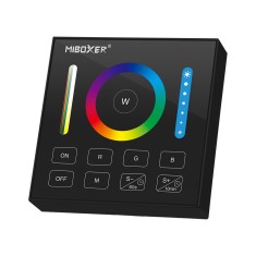 Controler Mi-Light MiBoxer Group Control grup perete telecomanda neagra DIM+RGB+CCT B0-B