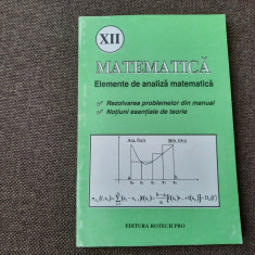 ELEMENTE DE ANALIZA MATEMATICA CLASA A XII A REZOLVAREA PROBLEMELOR DIN MANUAL