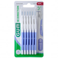 Set 6x Periute Interdentare, GUM, Bi-Direction, pentru Curatare in Profunzime, Tratate cu Clorhexidi