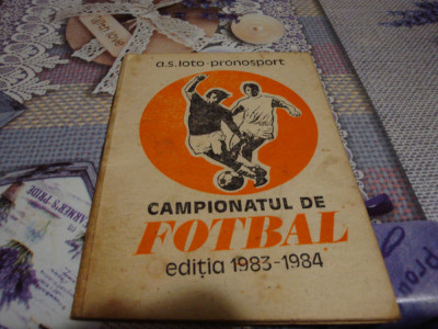 Program Loto Pronosport Campionatul de fotbal editia 1983- 1984 foto