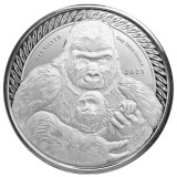 Congo 2023 - 500 franci CFA - Gorila - 1 OZ , Monedă de argint, Africa